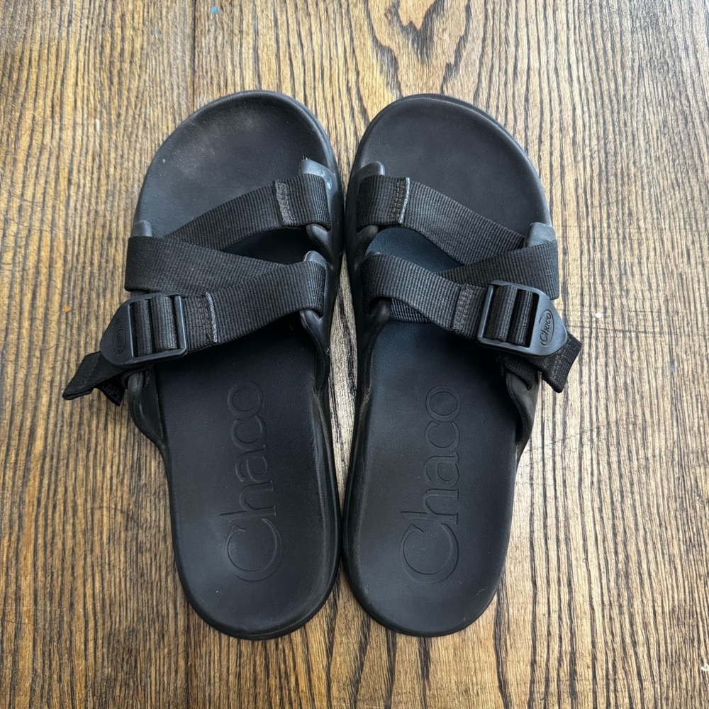 Chaco Black Slide Sandals